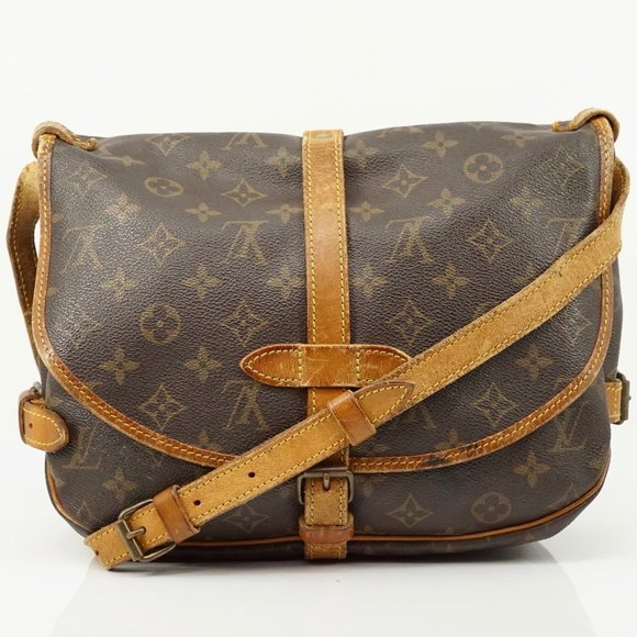 Auth Louis Vuitton Saumur 30 Crossbody #3921L16